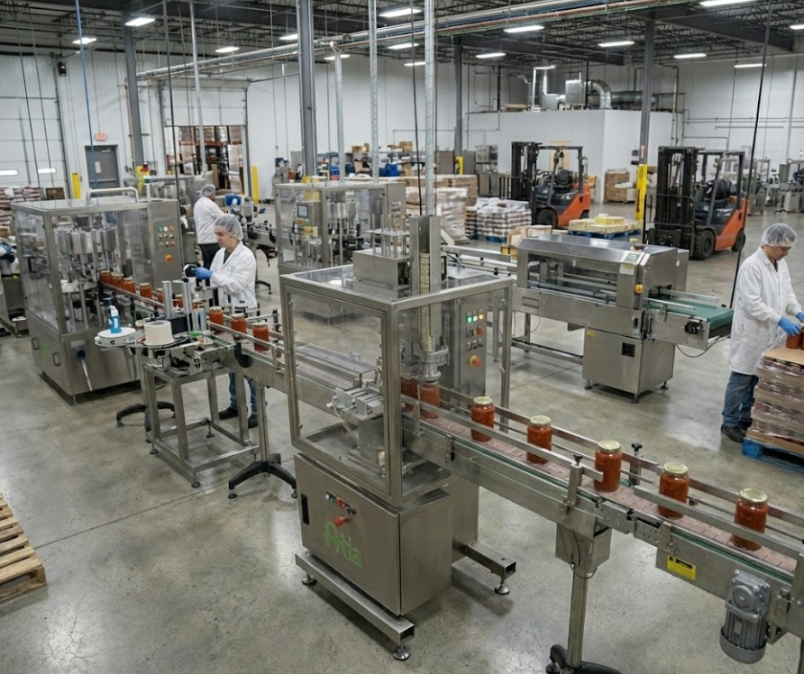 couvercleuse chaine production